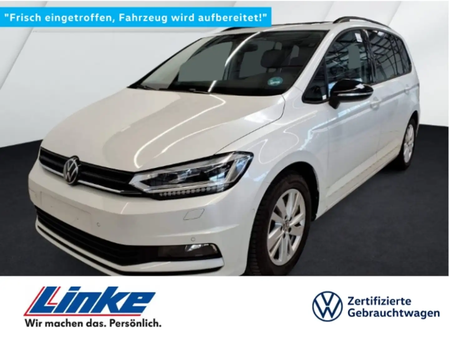 Volkswagen Touran 1.5 TSI DSG Highline Pano/AHK/Standhz/CAM/Navi/ACC Weiß - 1