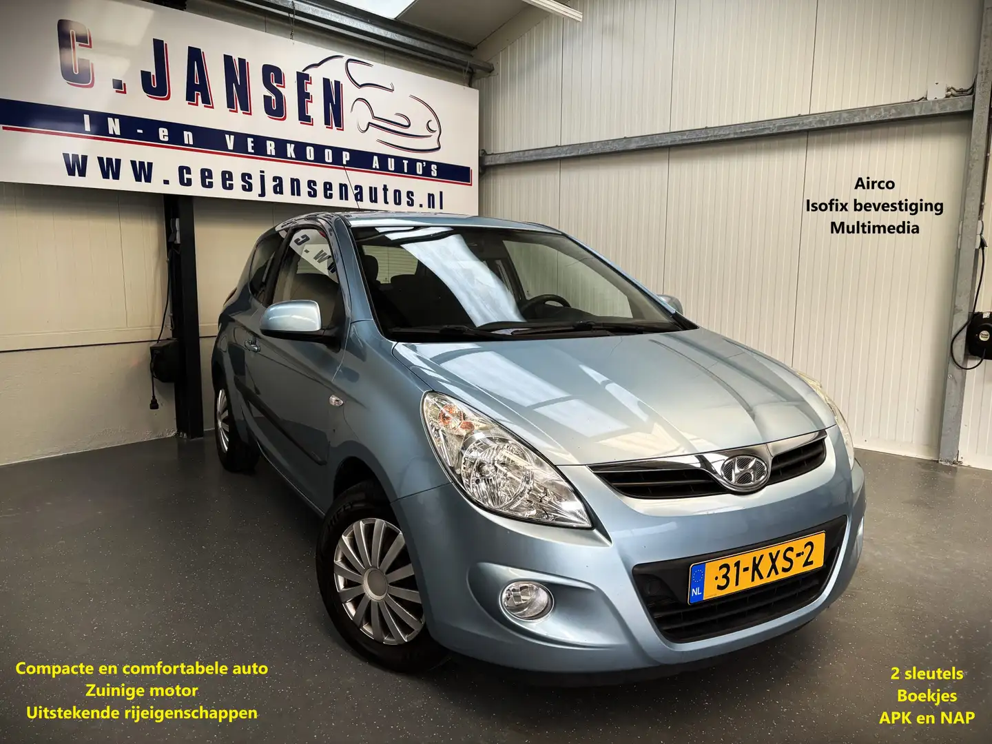 Hyundai i20 1.4i DynamicVersion NETTE AUTO ! | Airco Blauw - 1
