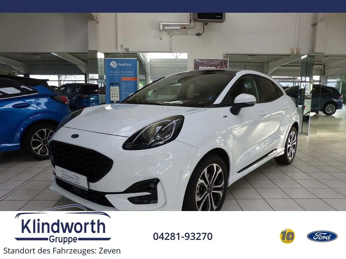 Ford Puma 1.0 EcoBoost mHEV ST-LINE iACC,Pano,Kamera Weiß - 1