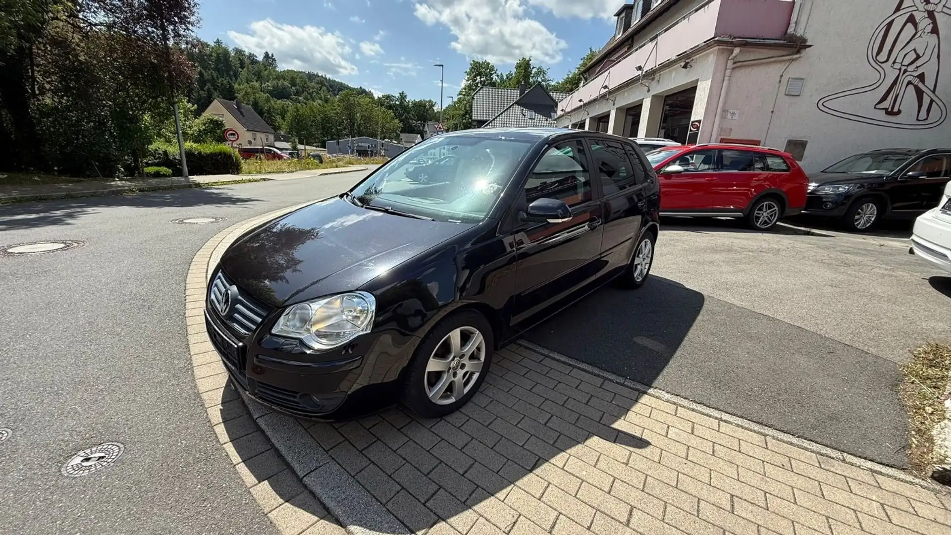 Volkswagen Polo IV United Klima,SHZ,AHK,PDC.1.Hand,Neu Tüv Negro - 1