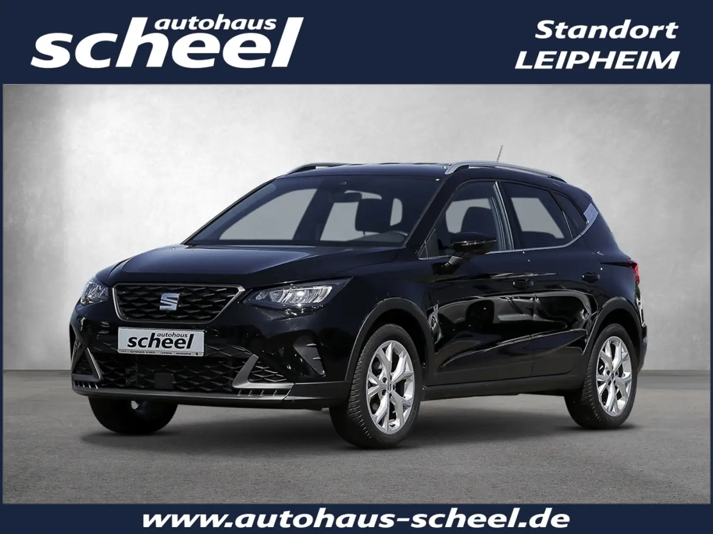 SEAT Arona 1.0 TSI FR SpurH LM LED 2xKlima SHZ Schwarz - 1