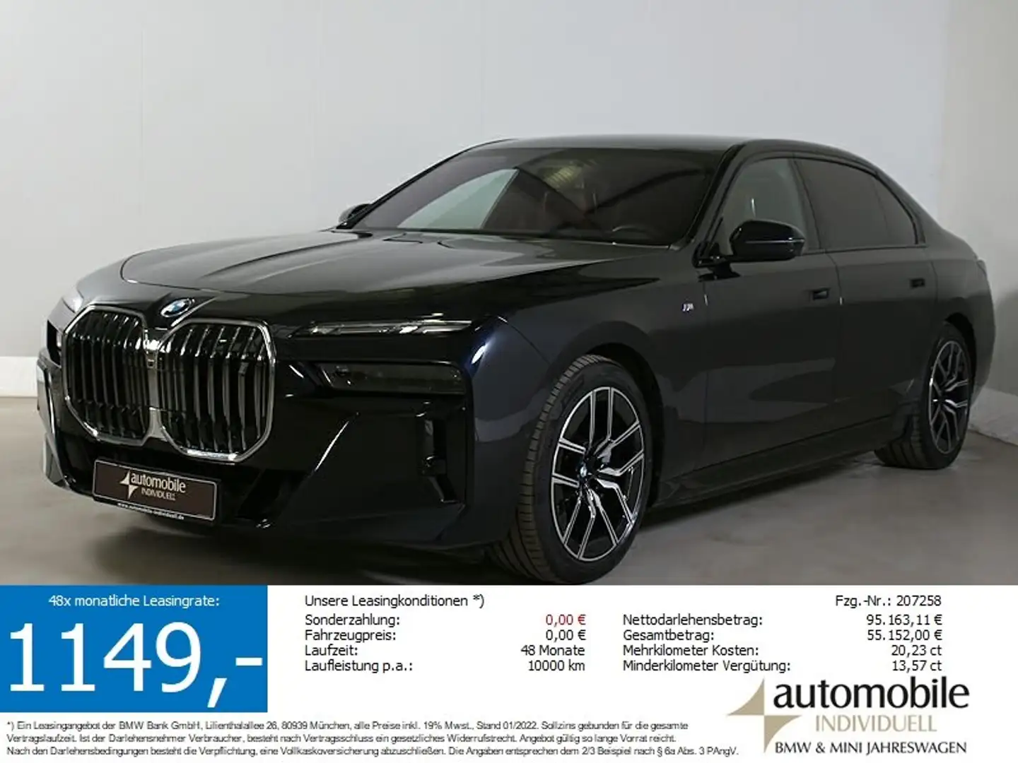 BMW 740 d xDr. M Sportpaket ACC AHK Standh Autobahnas Noir - 1