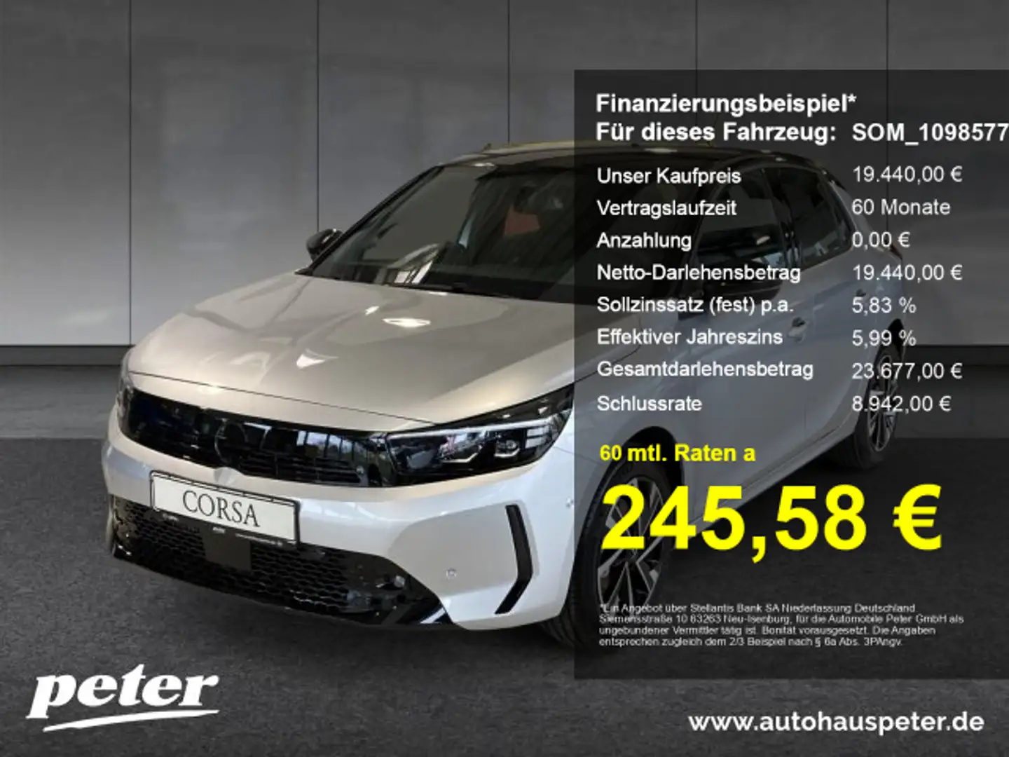 Opel Corsa Corsa F 1.2 Turbo GS Klima Sitzheizung (Mietw.) Grau - 1