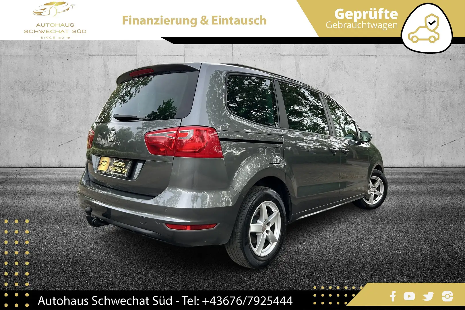 SEAT Alhambra 2,0 TDI Reference // 7-SITZER // 1.BESITZ // Beige - 2