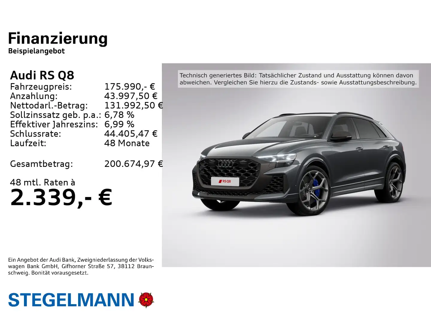 Audi RS Q8 SUV performance tiptronic AHK PANO B&O RS- Grau - 2