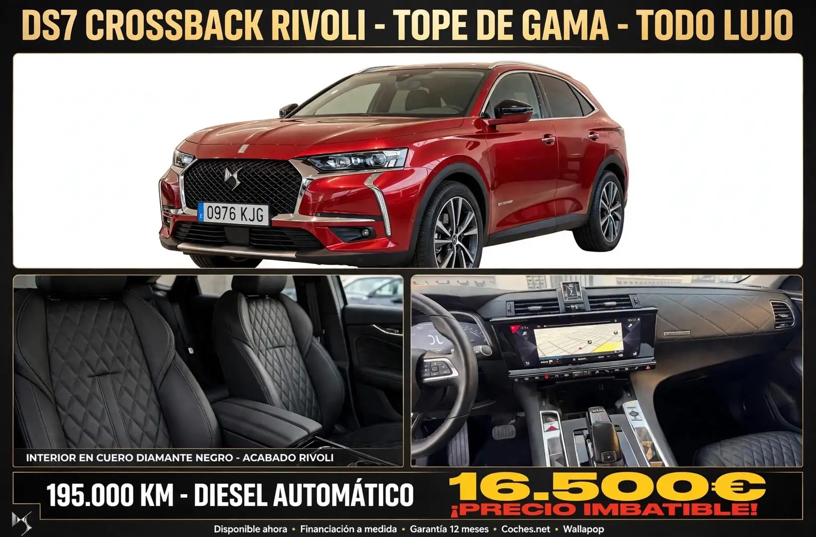 DS Automobiles DS 7 Crossback 2.0BlueHDi La Première Aut. 180 Rojo - 1
