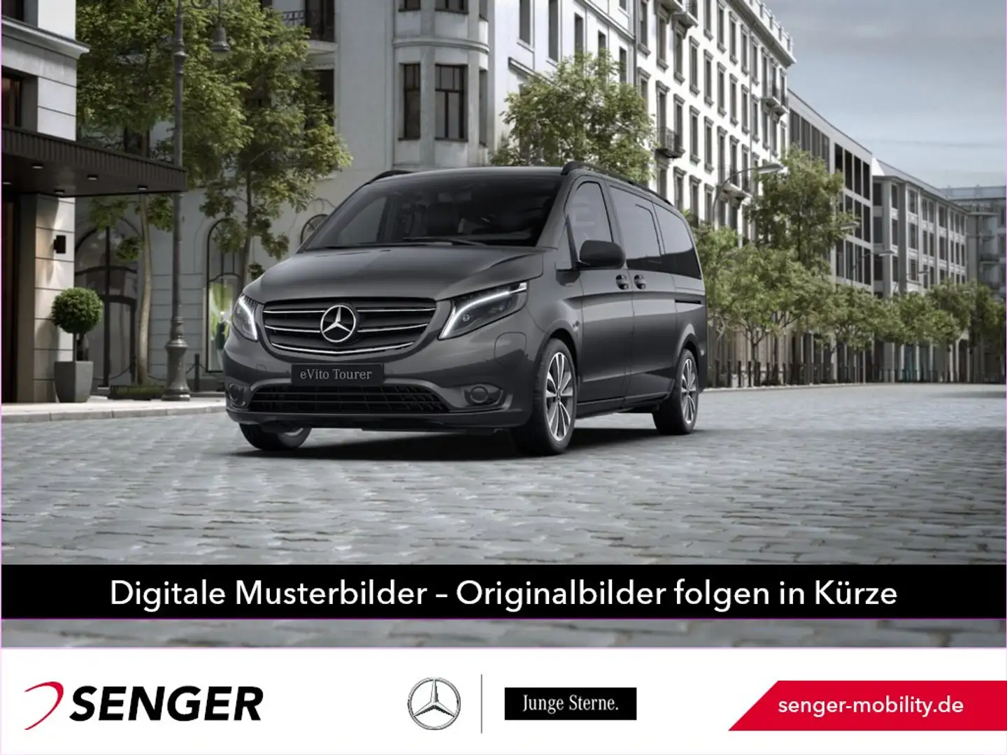 Mercedes-Benz eVito 129 Tourer Pro lang Pano AIRMATIC Liege-P. Gris - 1