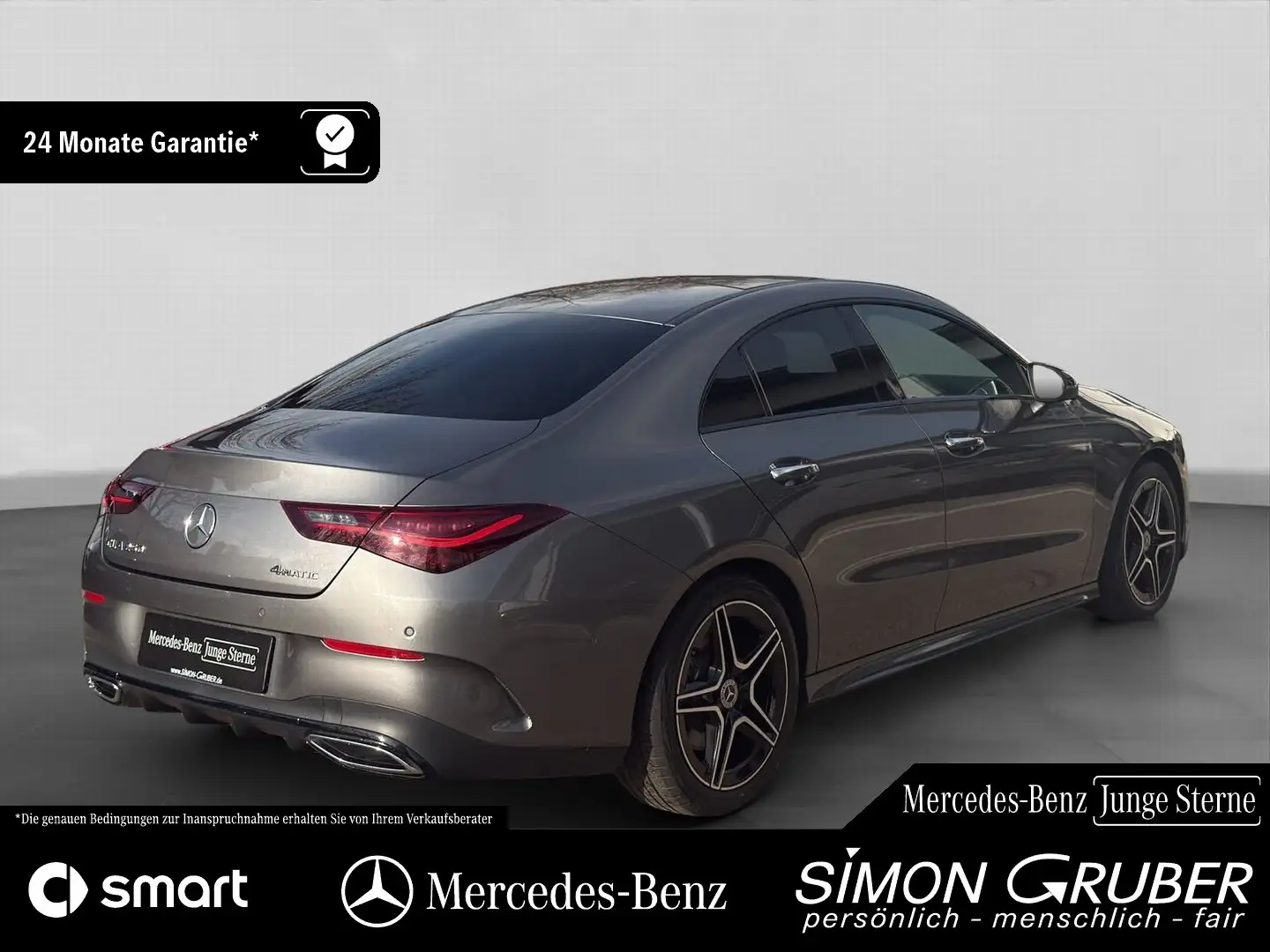 Mercedes-Benz CLA 250 4M Coupé AMG Night Ambi Pano 360 Distron Grigio - 2