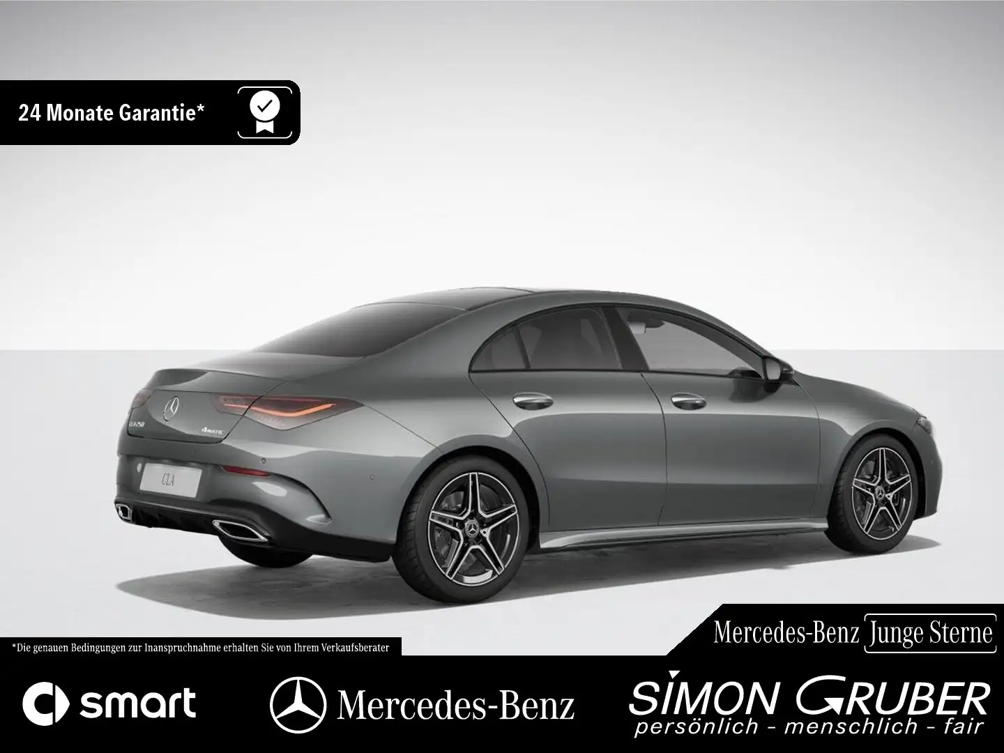 Mercedes-Benz CLA 250 4M Coupé AMG Night Ambi Pano 360 Distron Grau - 2