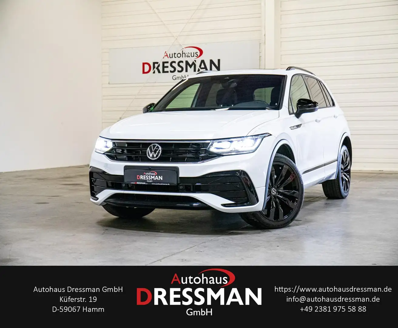 Volkswagen Tiguan R-Line 4Motion PANO MATRIX ACC 360° AHK White - 1