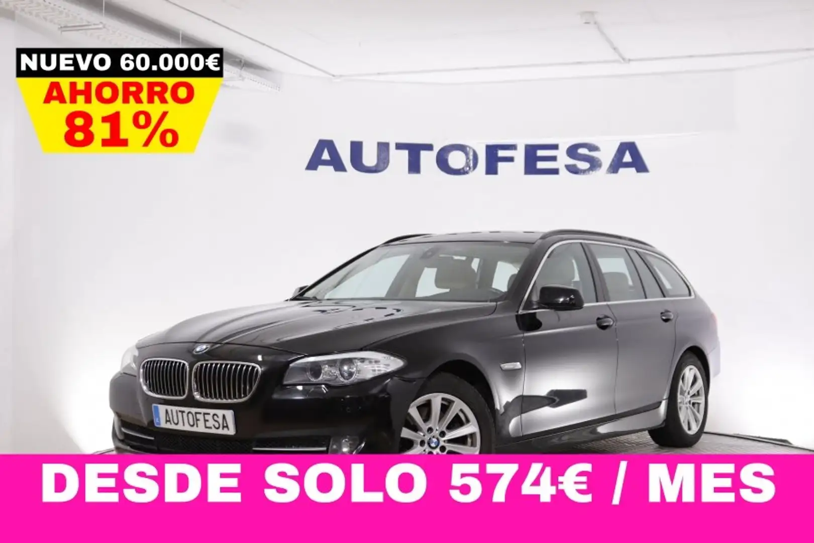 BMW Active Hybrid 5 520D TOURING Auto 184cv 5P # CUERO,NAVY,BIXENON Černá - 1