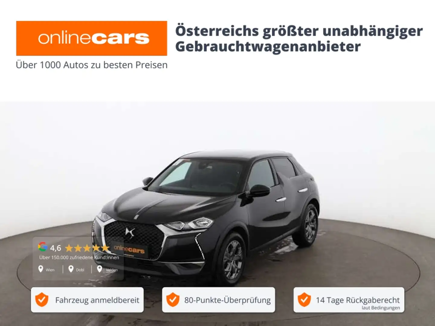 DS Automobiles DS 3 Crossback 1.2 PureTech 100 Bastille NAVI PDC Černá - 1