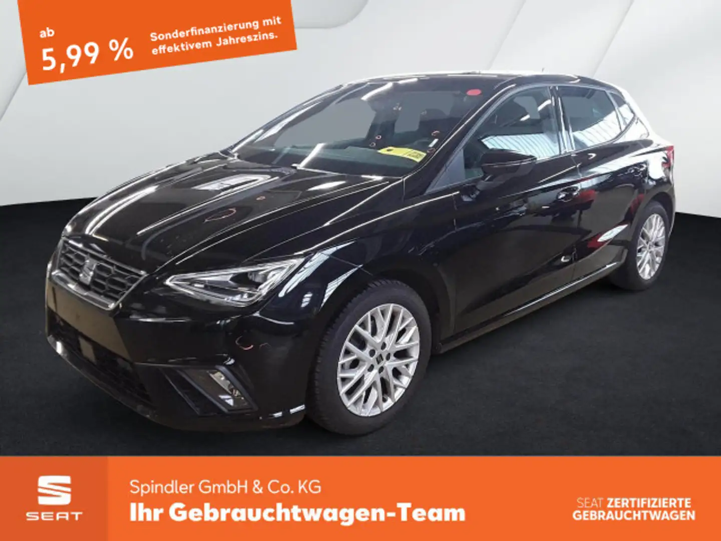 SEAT Ibiza FR 1.5 TSI DSG / Navi, Bluetooth, LED, RFK Schwarz - 1