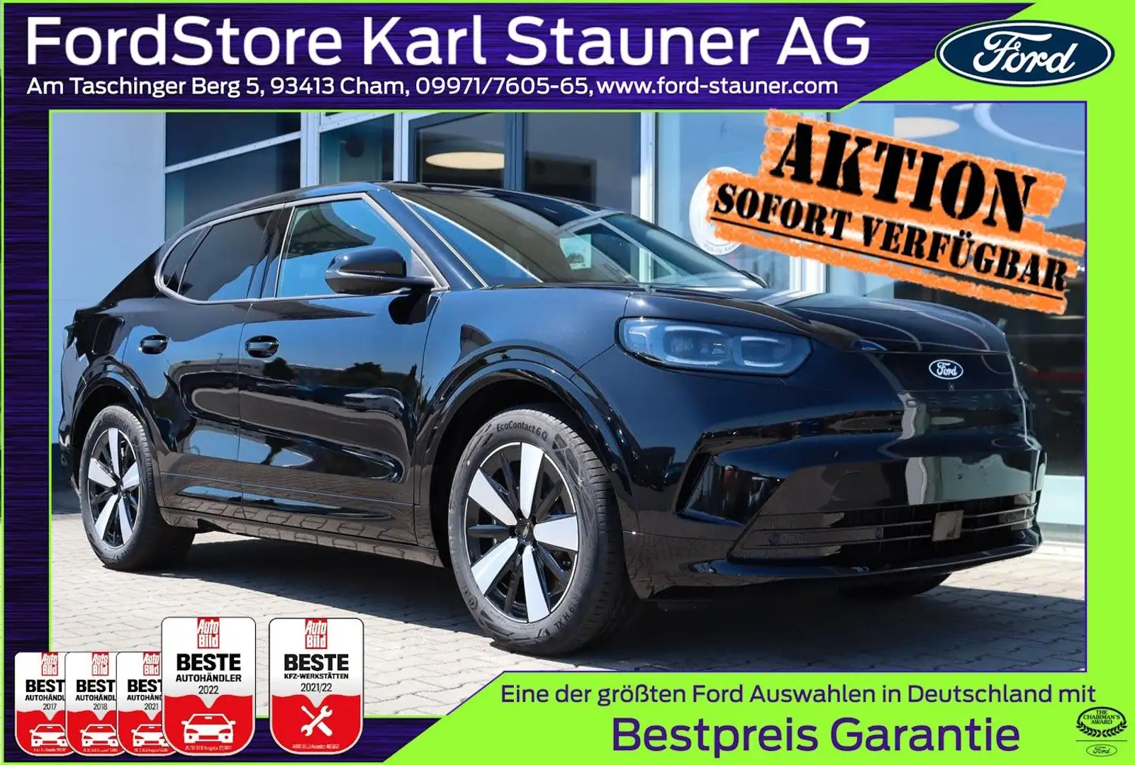 Ford Capri ELEKTRO 77kWh WÄRMEPUMPE 0,99 FIN* AHK Schwarz - 1