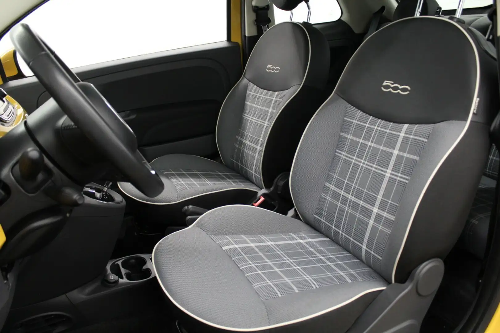Fiat 500 0.9 Lounge 85 Automatik+Panorama+ALU+PDC Gelb - 2