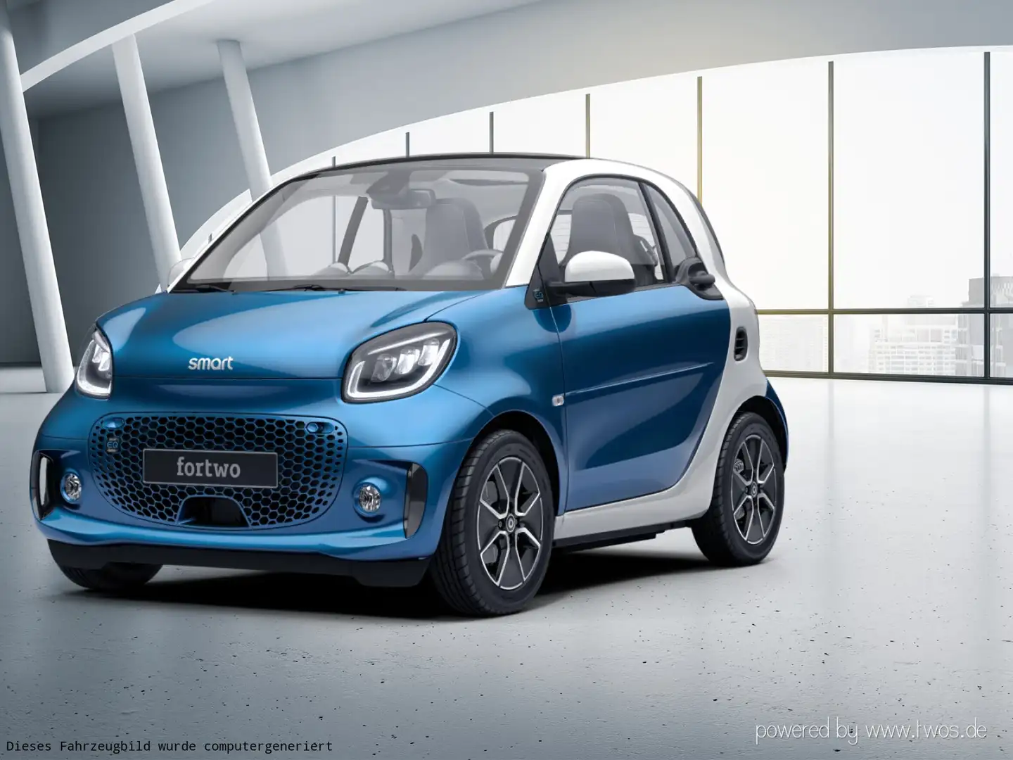 smart forTwo smart EQ fortwo Exklusiv LED Pano PTC Kamera Sitzh Blau - 2