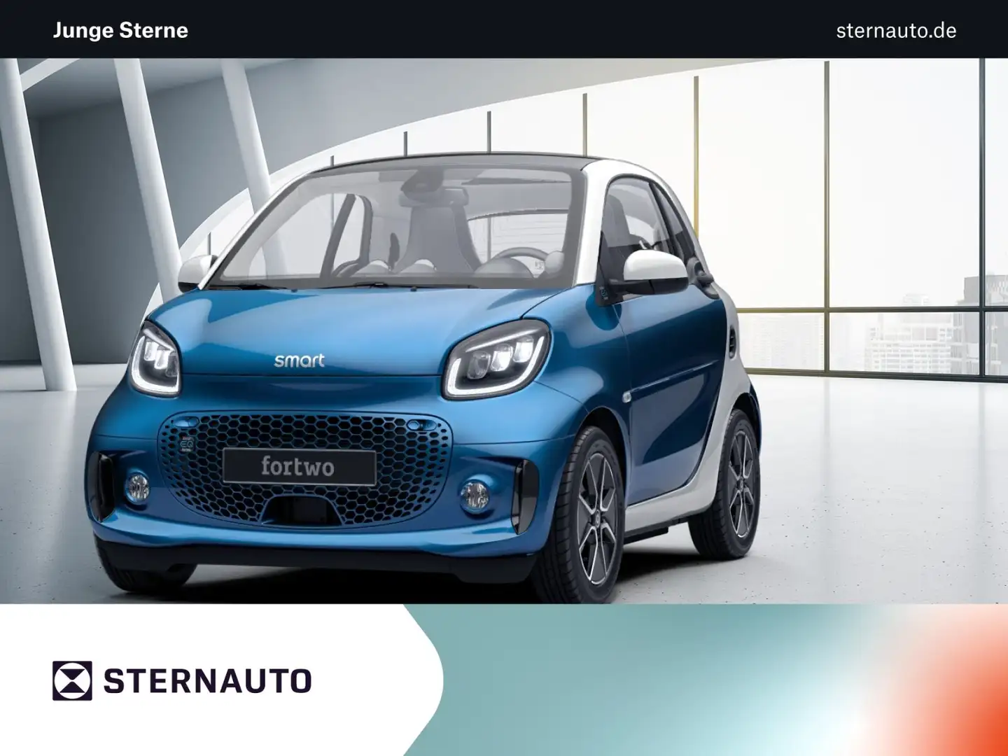 smart forTwo smart EQ fortwo Exklusiv LED Pano PTC Kamera Sitzh Blau - 1