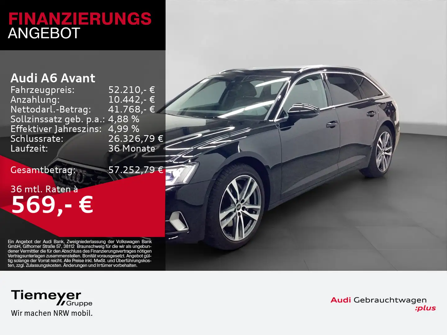 Audi A6 50 TDI Q ADVANCED UPE90 AHK MATRIX HuD Schwarz - 1