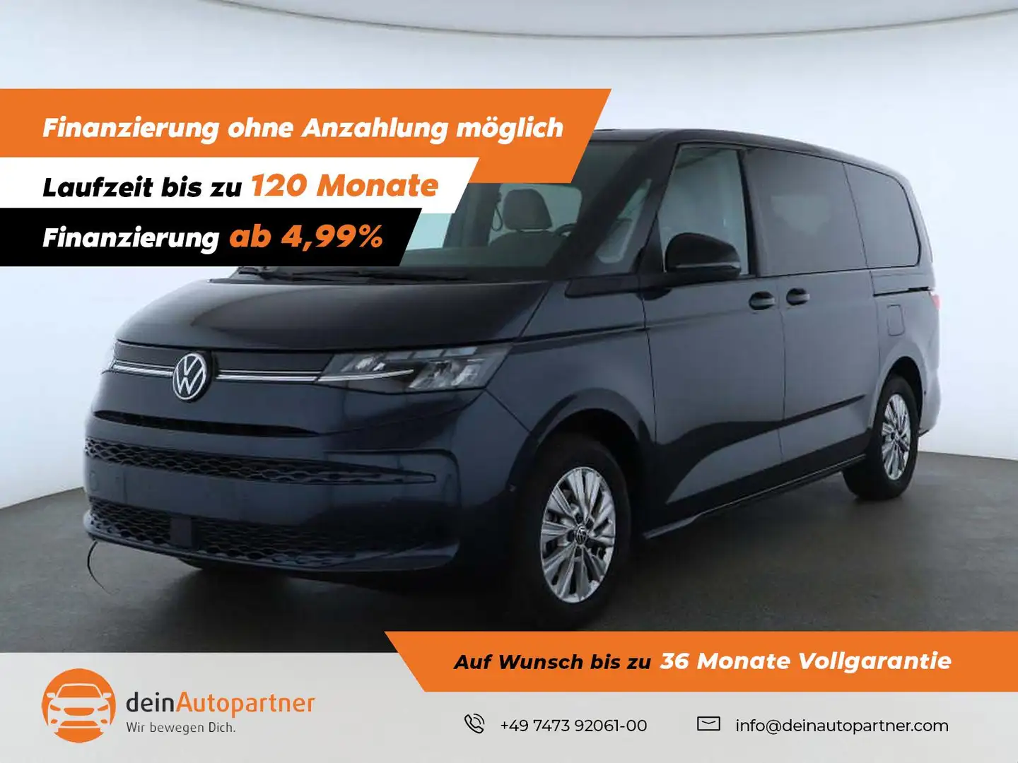 Volkswagen T7 Multivan 2.0 TDI/LÜ Lang LED/AHK/RFK/ACC/SIDE/VIRTUAL COCKP Bleu - 1