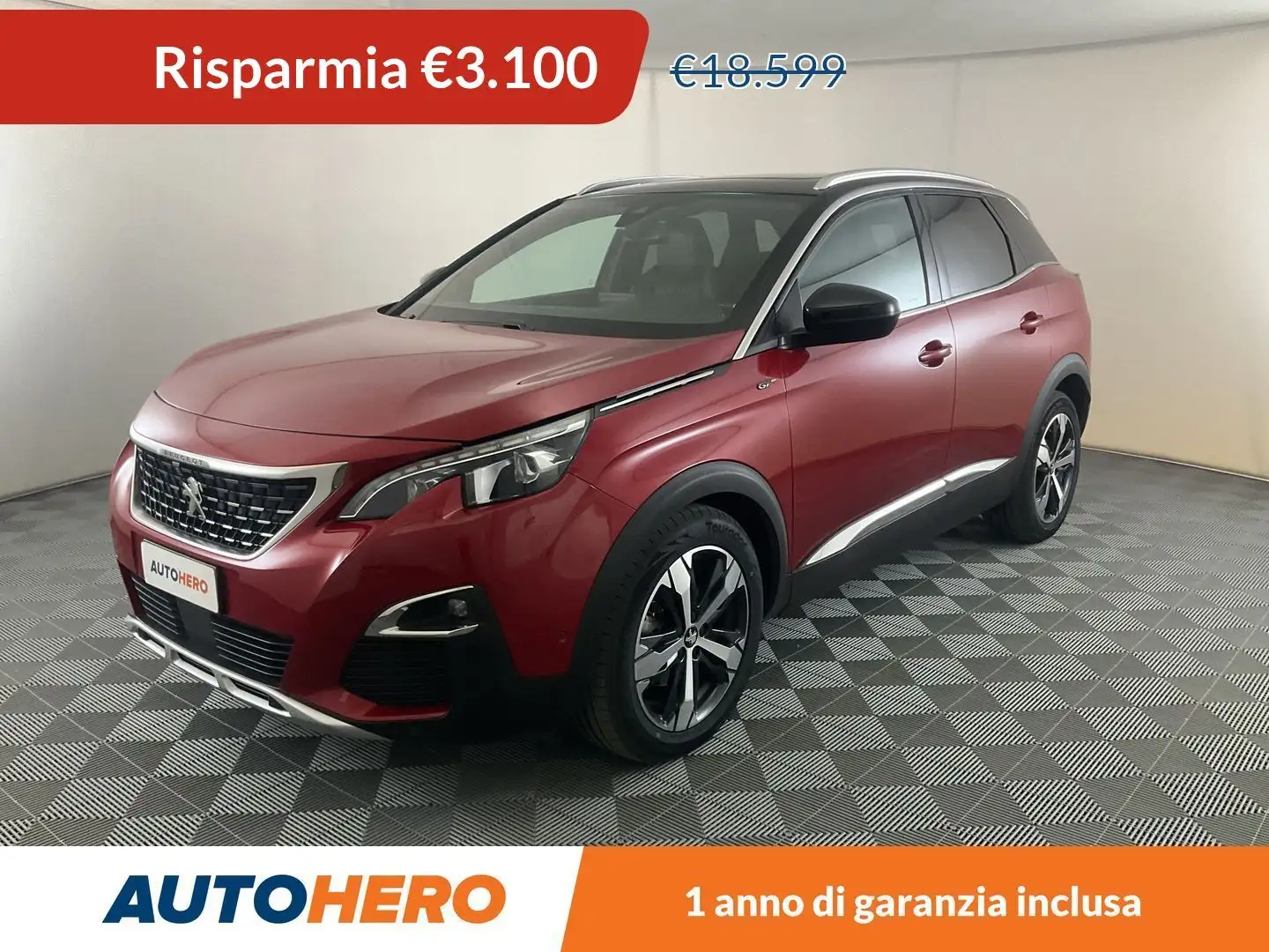 Peugeot 3008 2.0 Blue-HDi GT 180 CV EAT8 Rot - 1