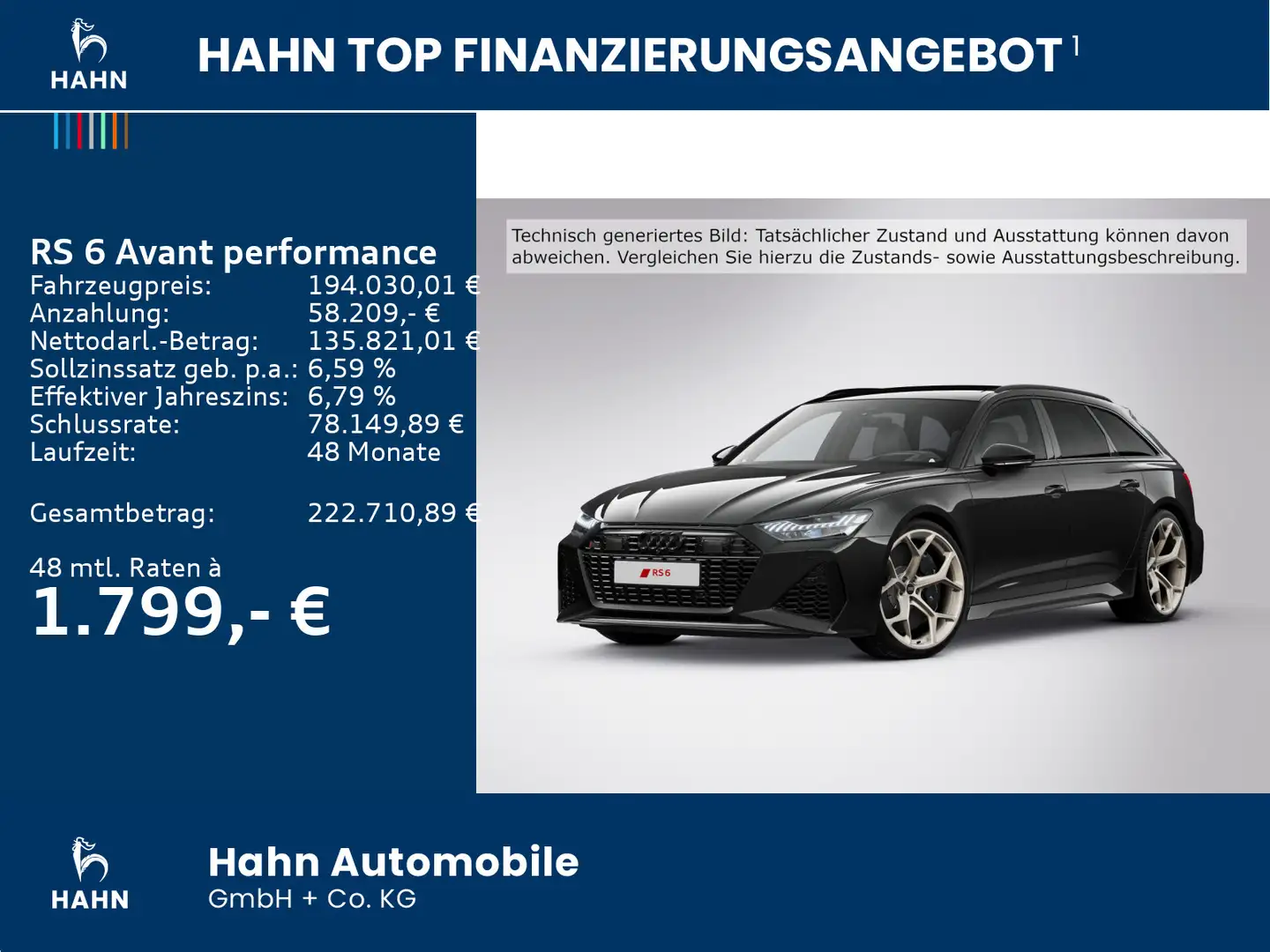 Audi RS6 Audi RS 6 Avant performance 463(630) kW(PS) Schwarz - 2