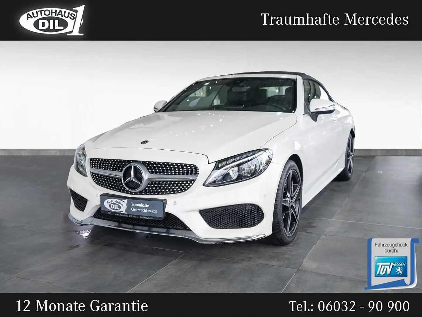 Mercedes-Benz C 250 Cabrio 9G-TRONIC *AMG-Line + AMG Styling * Wit - 1