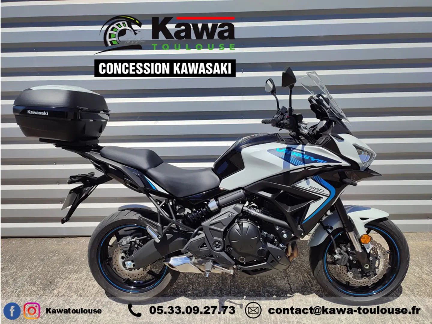 Kawasaki Versys 650 Blanc - 1