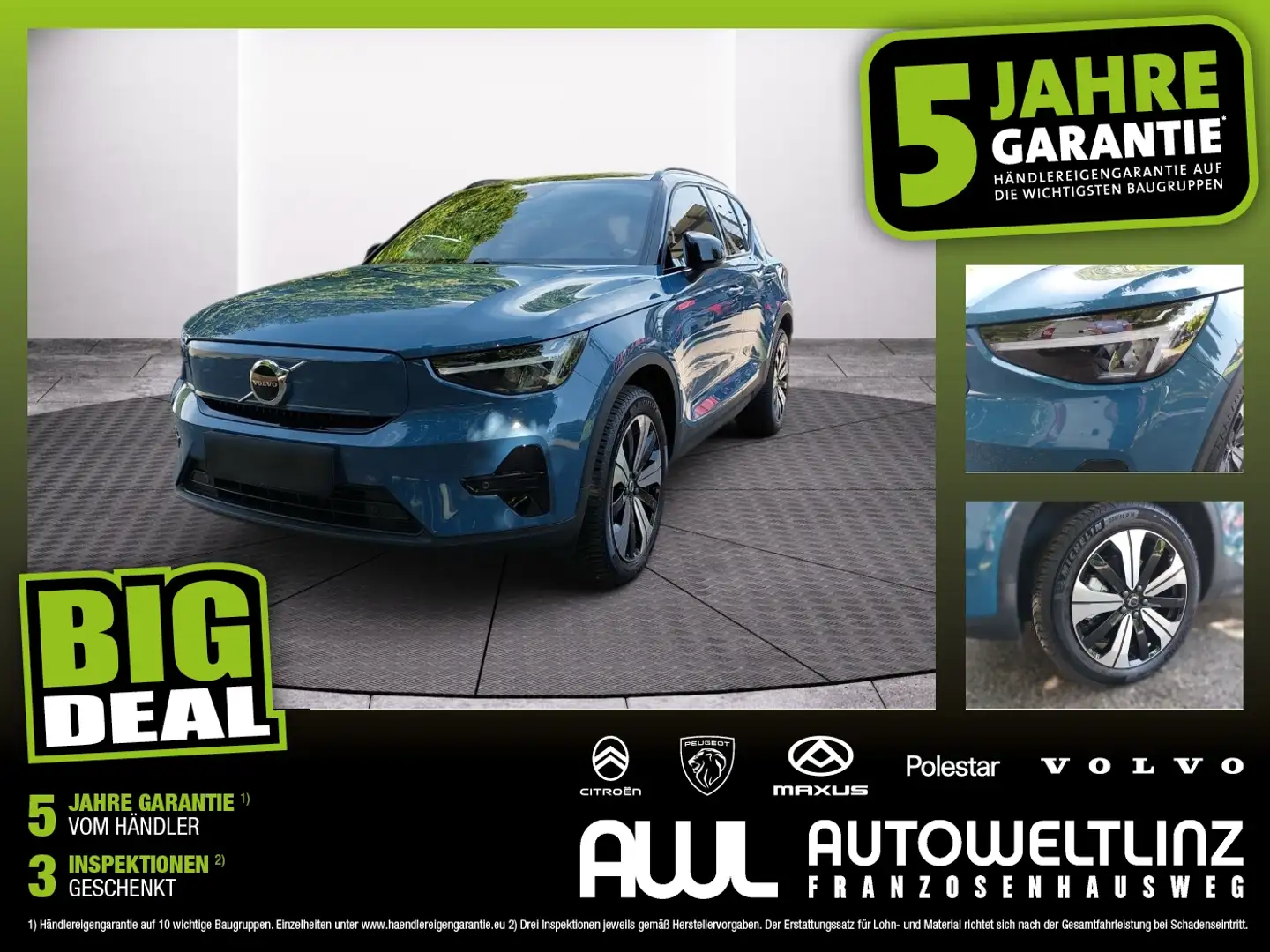 Volvo XC40 Single Recharge 69 kWh Plus LED, Navi uvm. Blau - 1