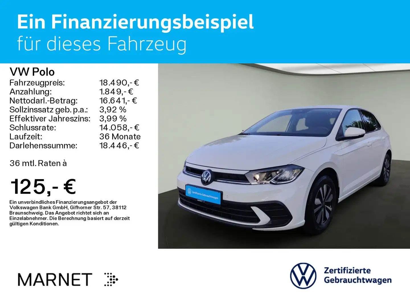 Volkswagen Polo 1.0 TSI MOVE*LED*DIGITAL*NAVI*KLIMA*PDC*SHZ Blanc - 2