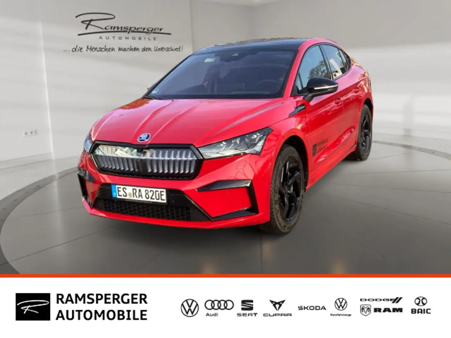 Skoda Enyaq Coupe 85x Sportline 82 kWh AHK Pano Standh Rot - 1