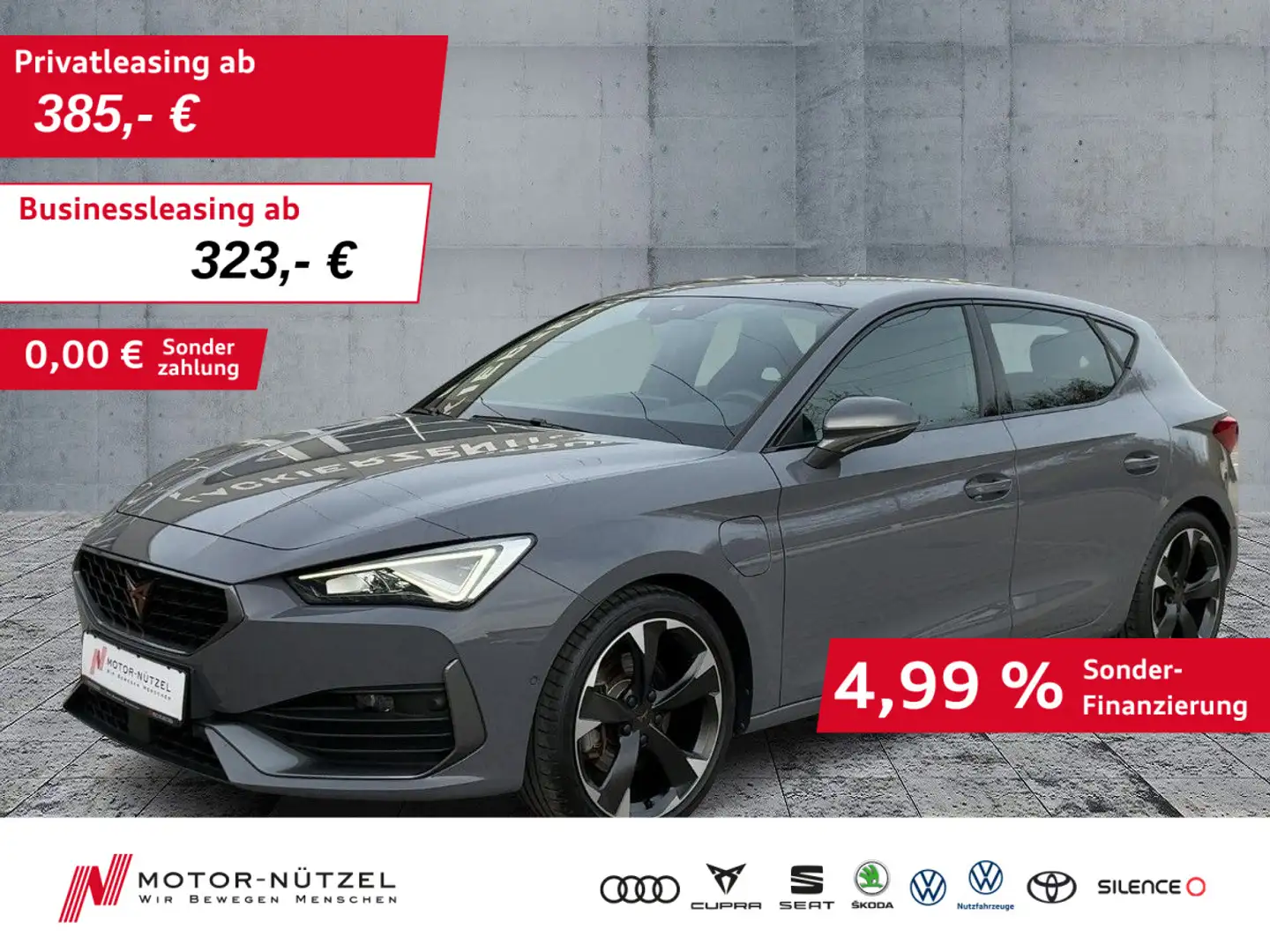 CUPRA Leon 1.4 eHybrid LED+APP+ACC+DCC+NAV+APP+SHZ+RFK Grau - 1