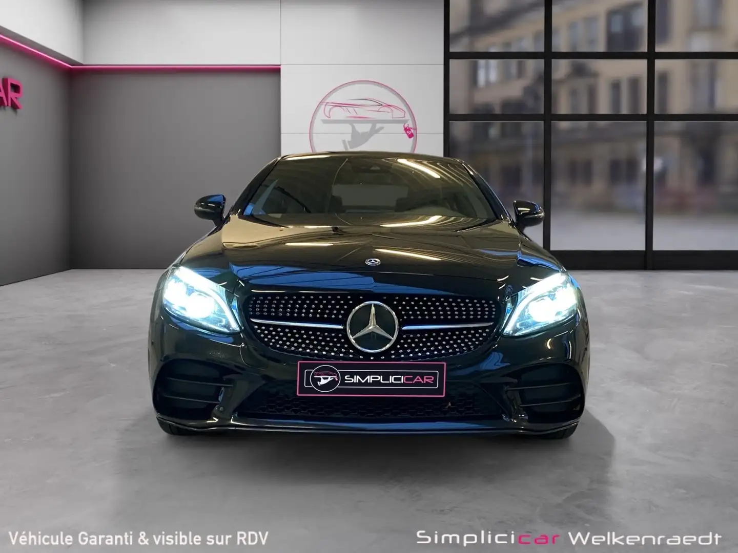 Mercedes-Benz C 200 Coupe C 200 MHE-PACK AMG-CARPLAY-CAM-SG.CH-CUIR Zwart - 2