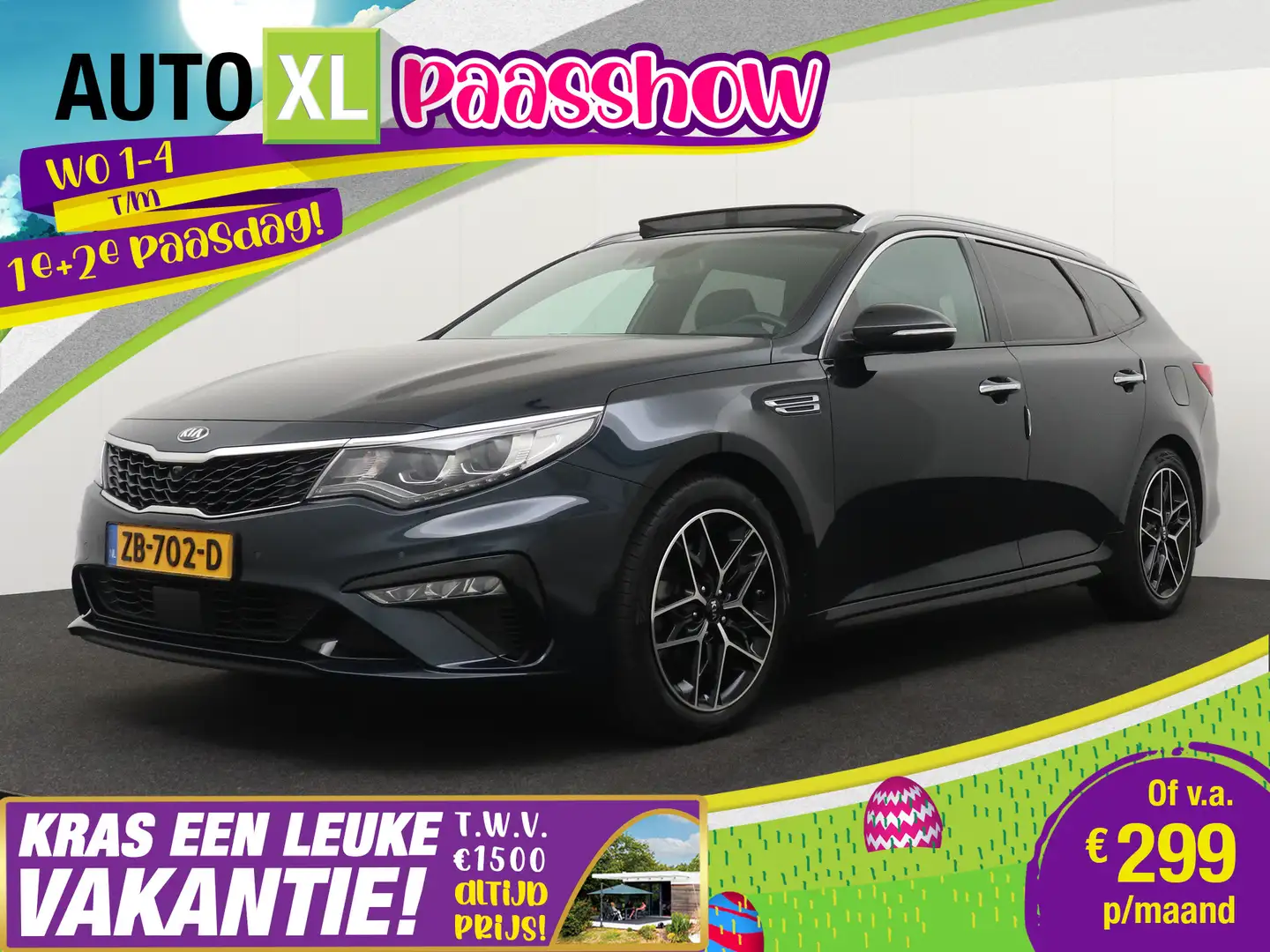 Kia Optima Sportswagon 1.6 180 PK Aut GT-Line Pano-dak Leder Azul - 1