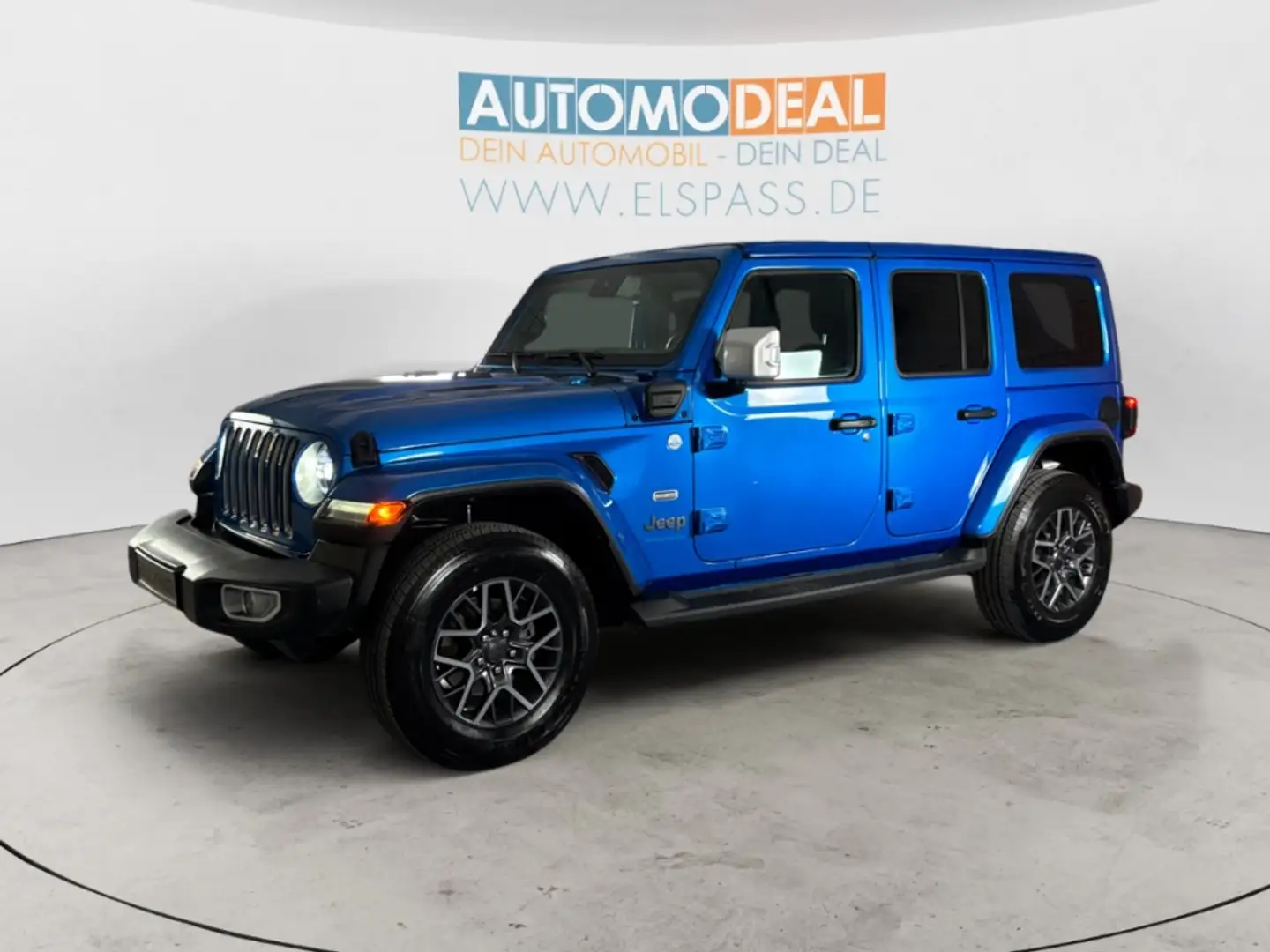 Jeep Wrangler Sahara PHEV SHZG NAVI AHK Vorb. LED KAM PDC vo.+hi Blau - 2