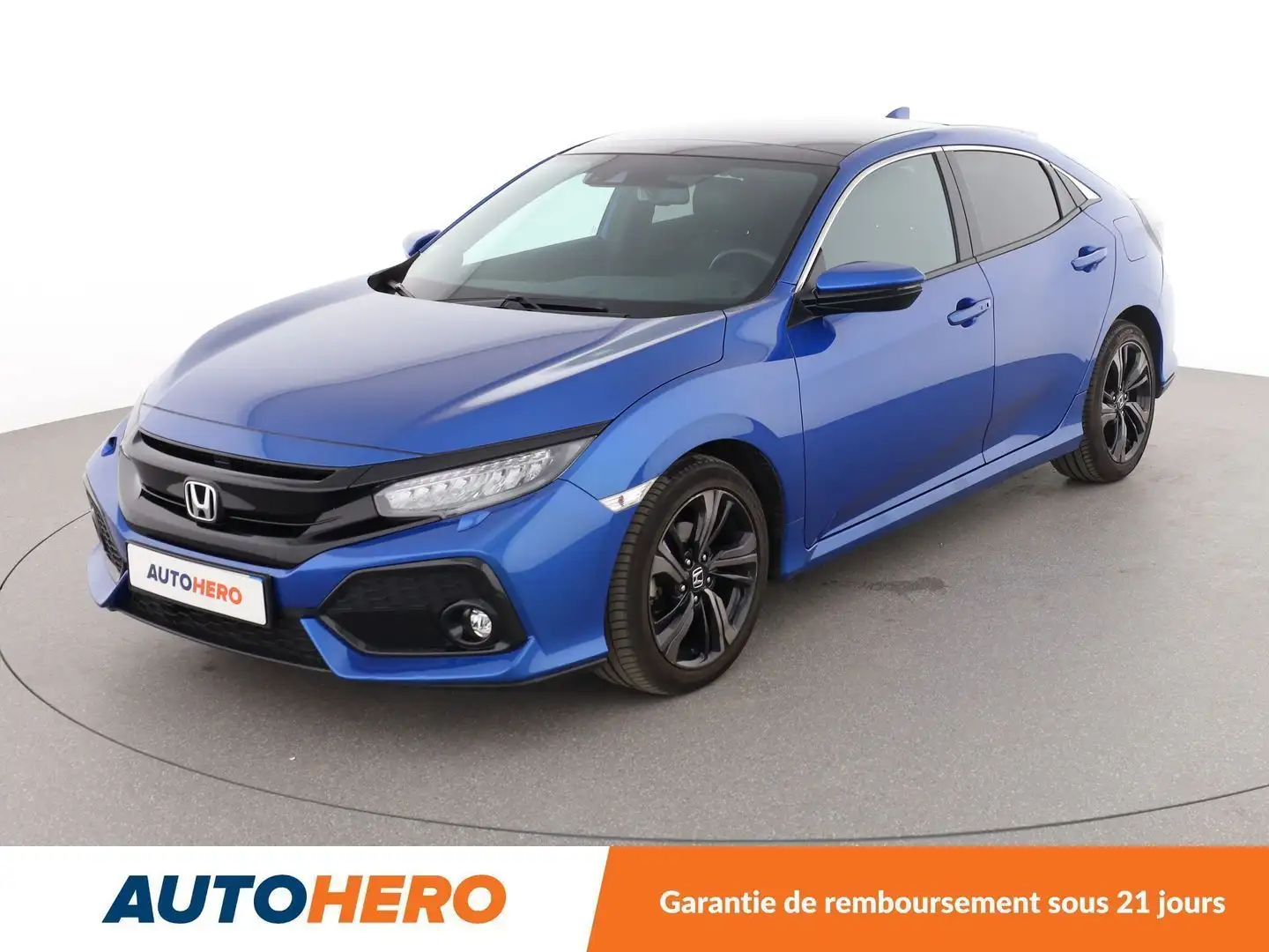 Honda Civic 1.0 i-VTEC Exclusive CVT Bleu - 1