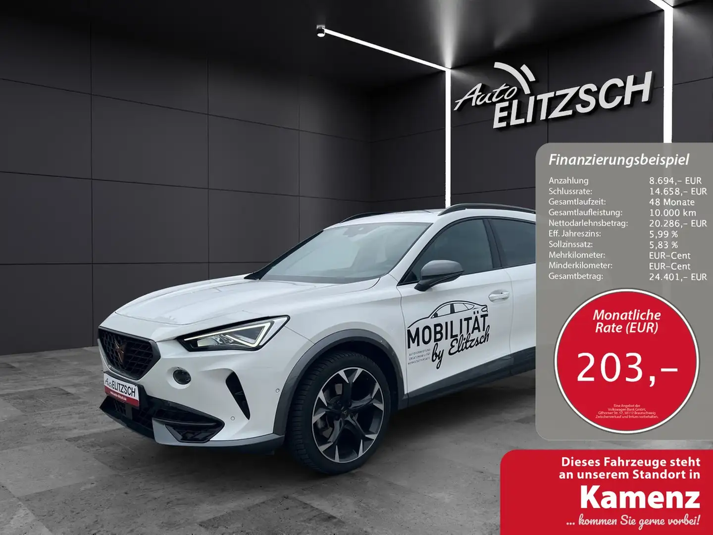 CUPRA Formentor TSI DSG 4Drive LED Navi Pano AID ACC RFK SH 19" Weiß - 1