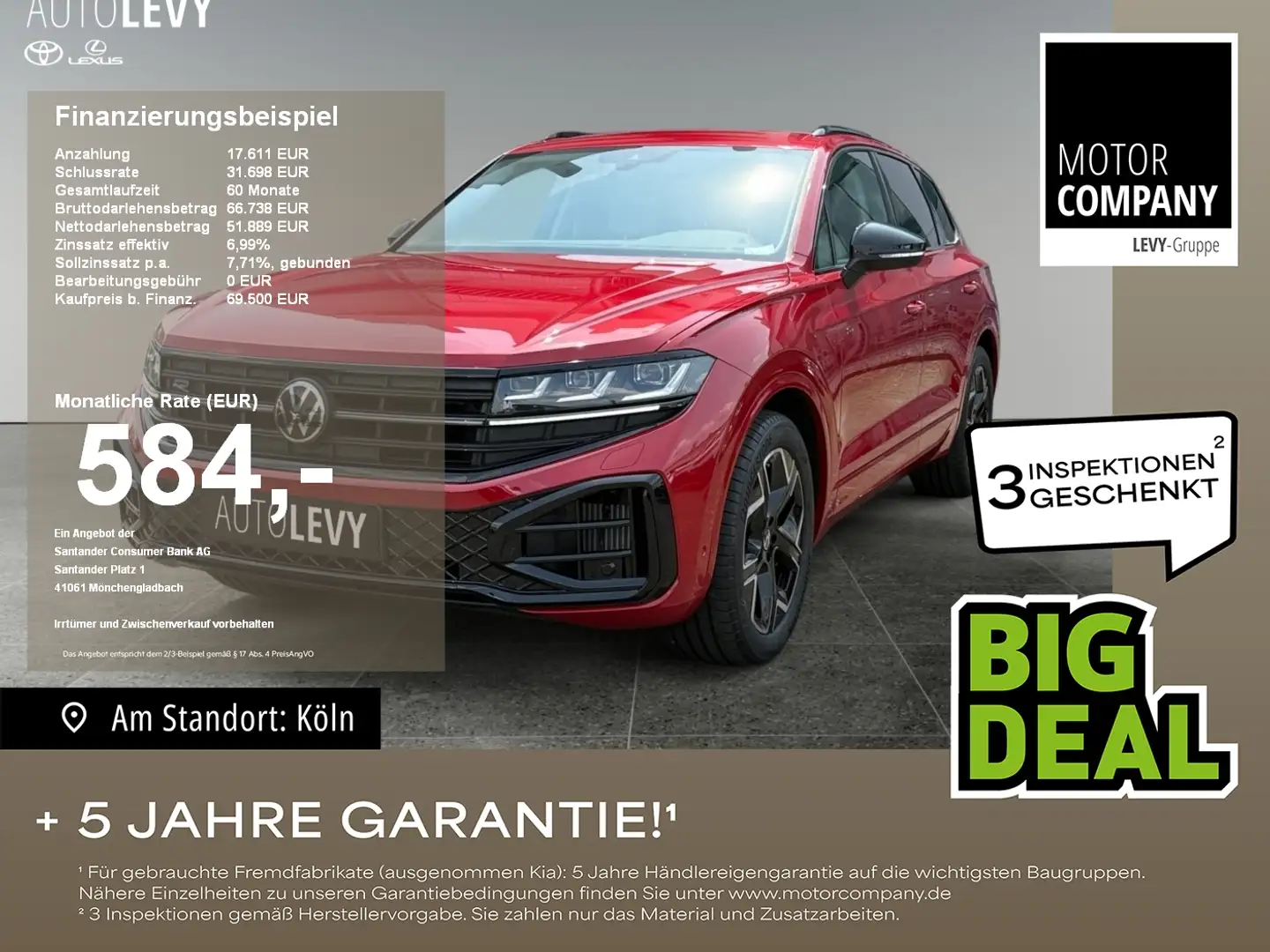 Volkswagen Touareg 3.0 V6 TSI 4Motion R-Line Rot - 1