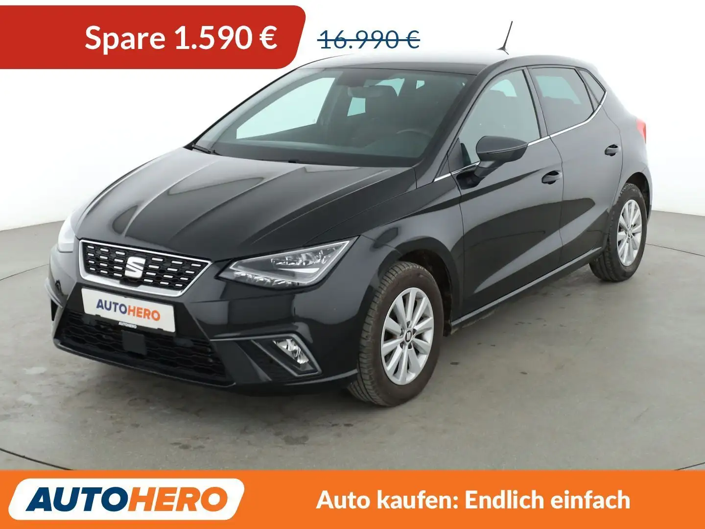 SEAT Ibiza 1.0 TSI XCellence Aut.*NAVI*CAM*LED*ACC*BEATS* Noir - 1