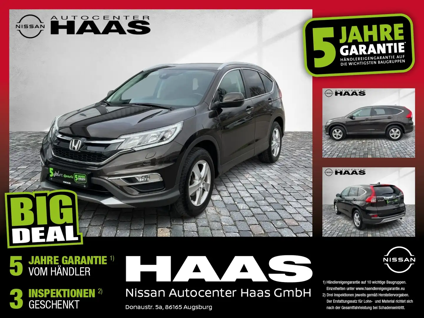 Honda CR-V 2.0 i-VTEC Elegance LM PDC 2xKlima KAM Marrón - 1