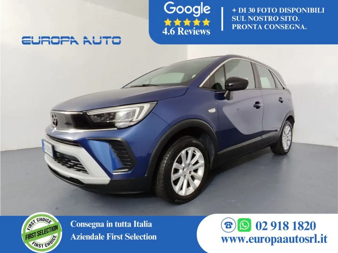 Opel Crossland 1.2 Turbo 12V 130 CV aut. Start&Stop Elegance Blu/Azzurro - 1