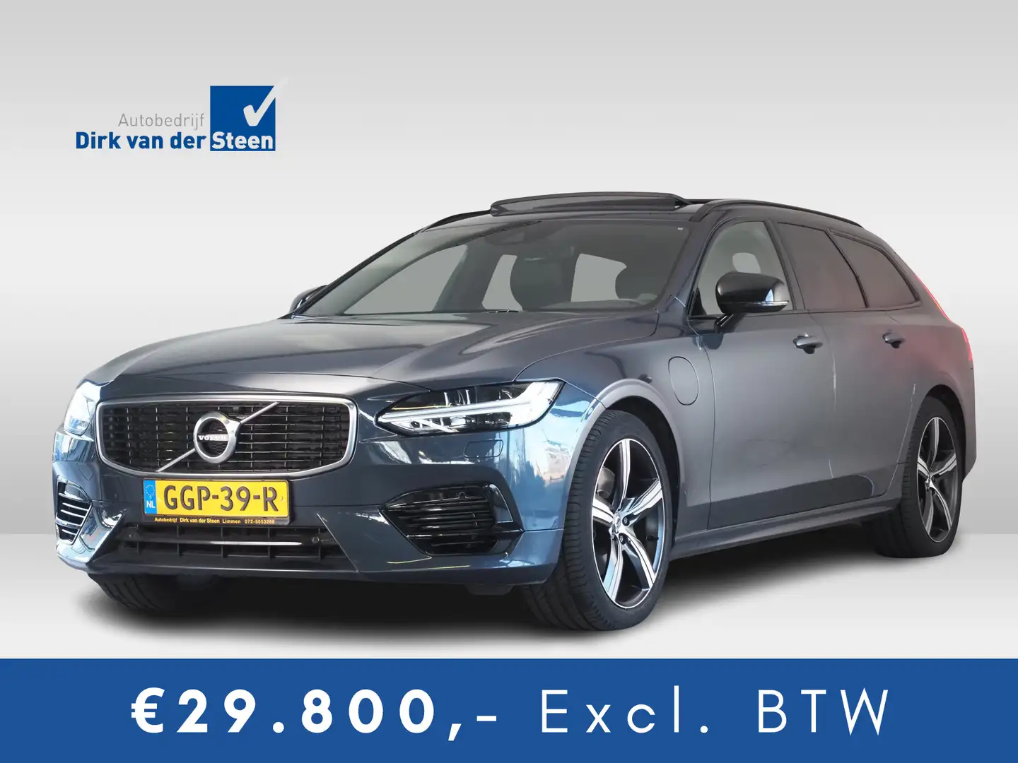 Volvo V90 2.0 T8 AWD Plug-in Hybrid R-Design | Luchtvering | Bleu - 1