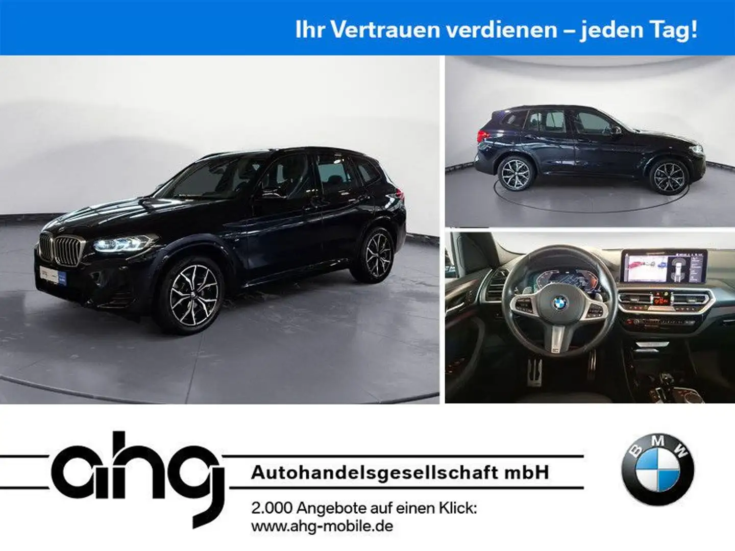 BMW X3 xDrive30i AT M Sport Laserlicht HIFI Komfortz Schwarz - 1