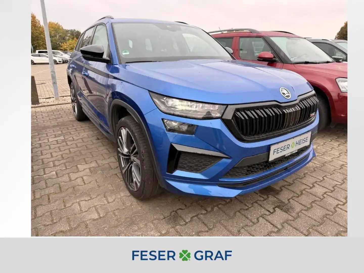 Skoda Kodiaq 2.0 TSI RS 4x4 AHK*VC*Navi*ACC*RearView*Kessy*LED Blauw - 1