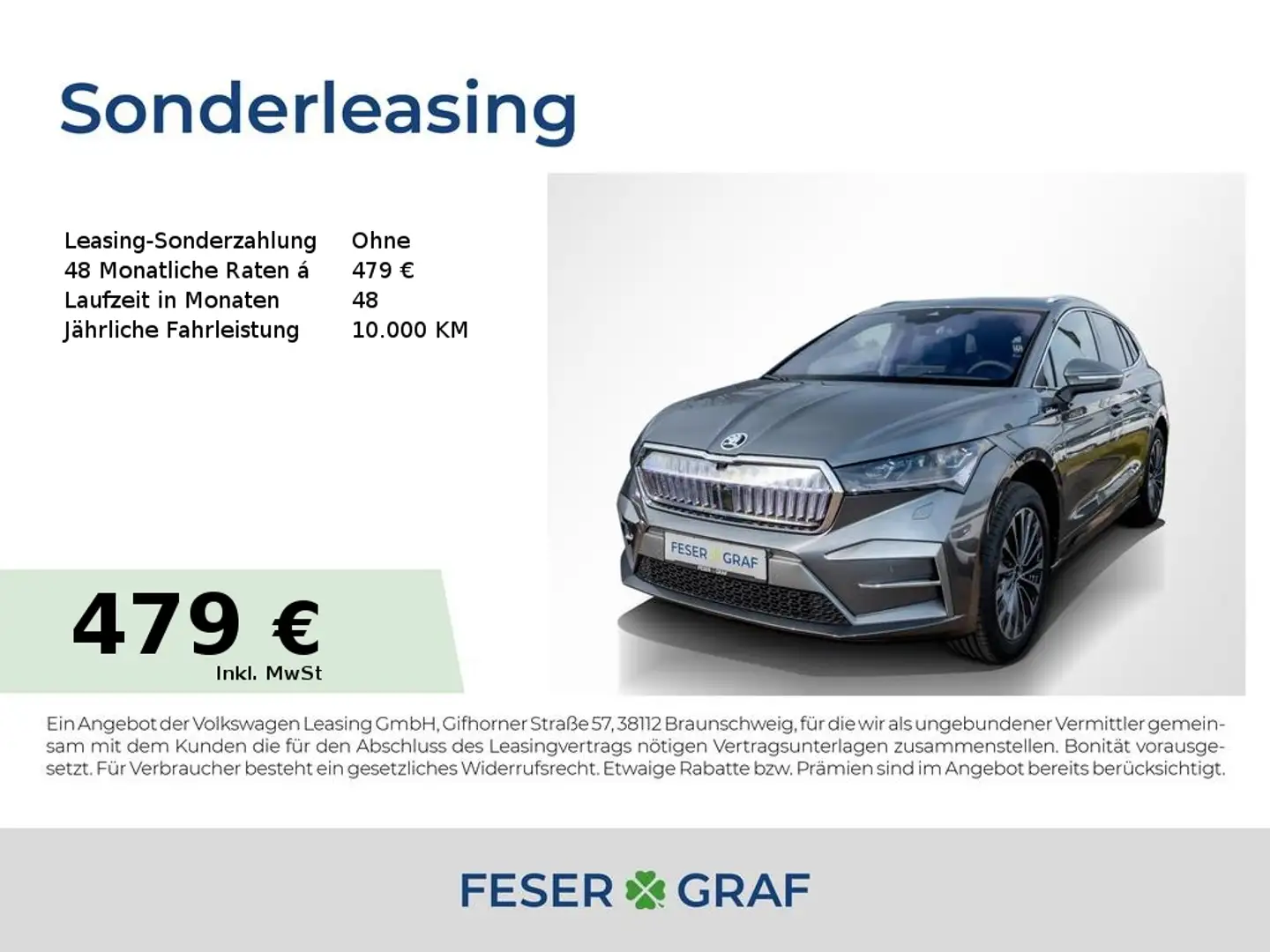 Skoda Enyaq 85 x L&K NAVI/MATRIX/HUD/4xSHZ Grau - 1