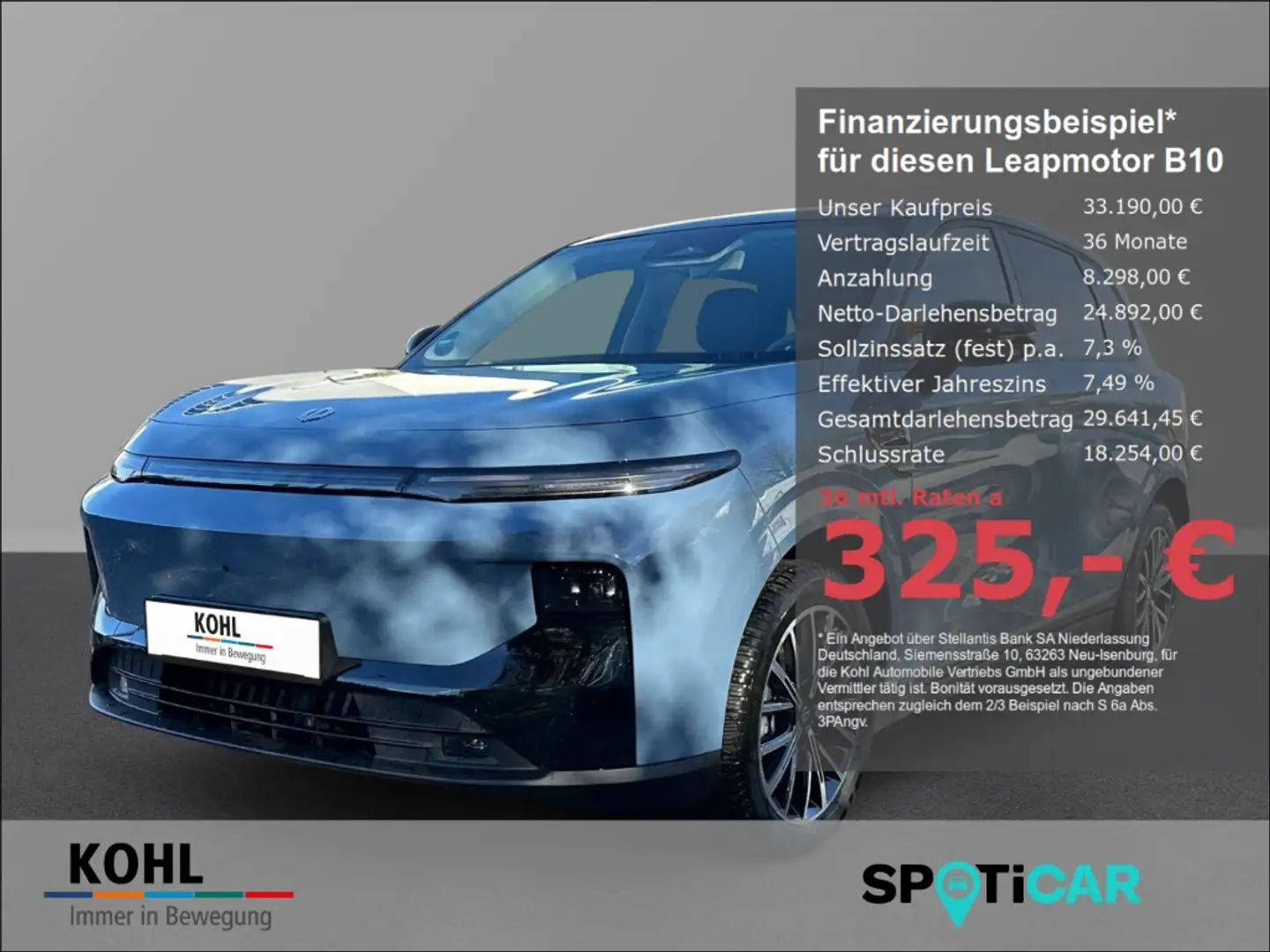 Leapmotor Design Pro Max BEV 67,1 kWh Klimaautomatik Totwink Bleu - 1
