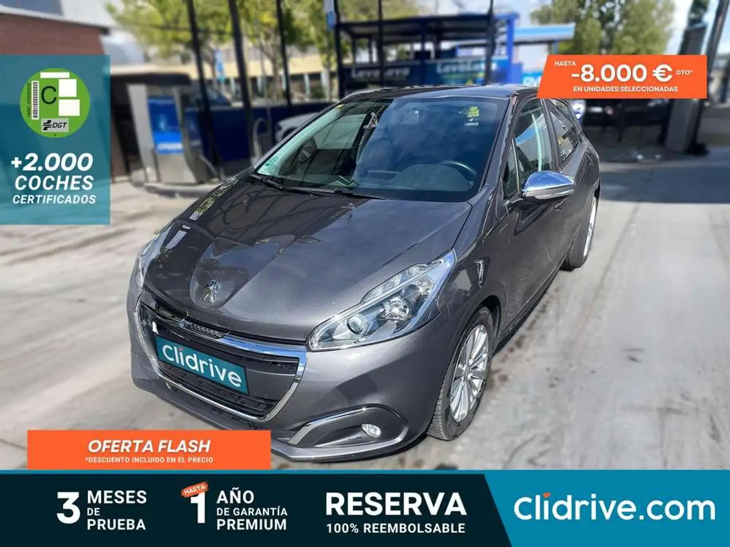 Peugeot 208 1.2 PureTech Style 82 Gris - 1