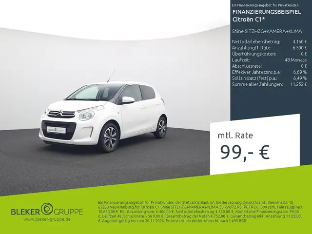 Citroen C1 Shine SITZHZG+KAMERA+KLIMA