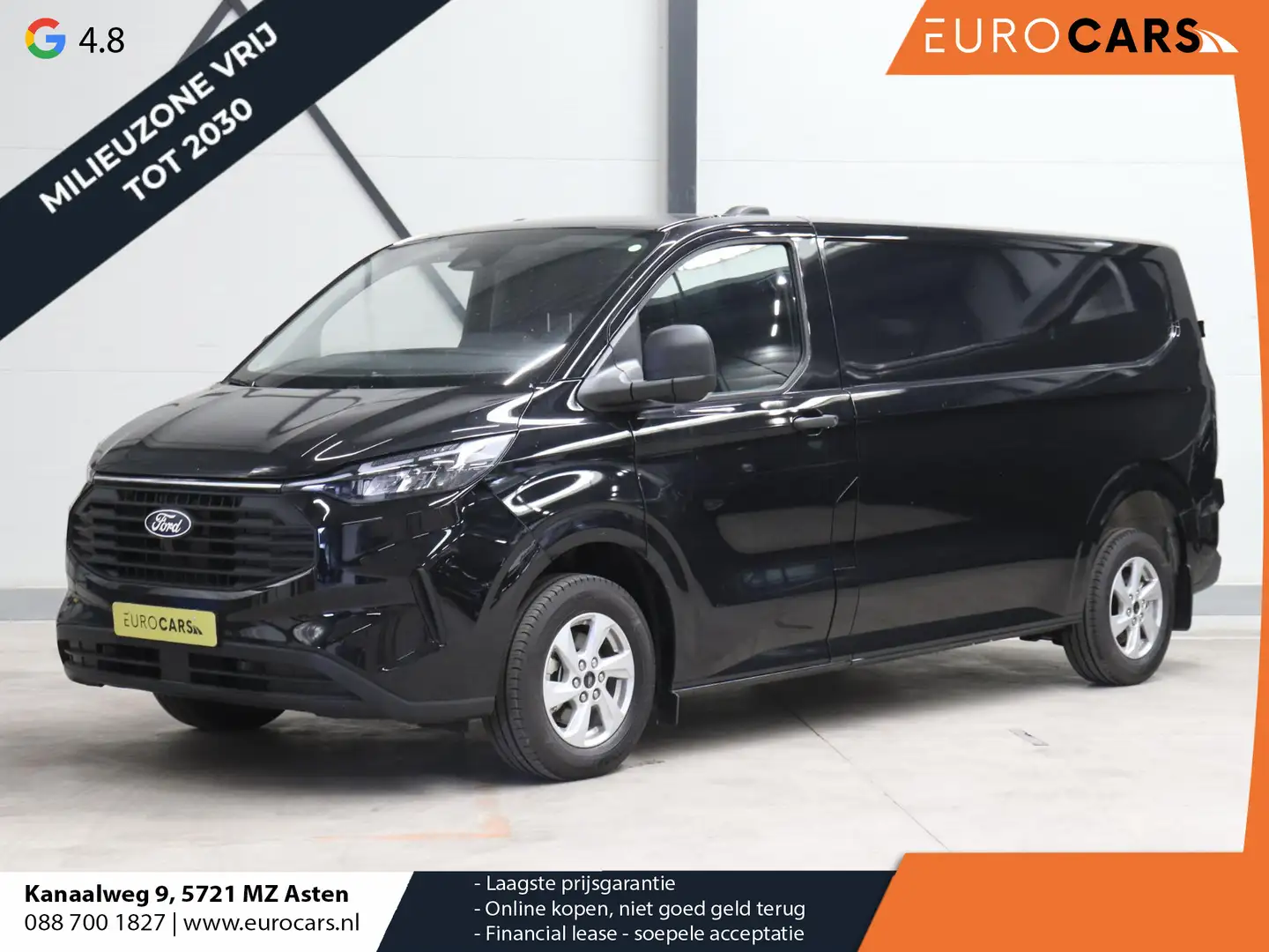Ford Transit Custom 300 2.0 TDCI L2H1 Trend NM Navi Cruise Camera Park Zwart - 1