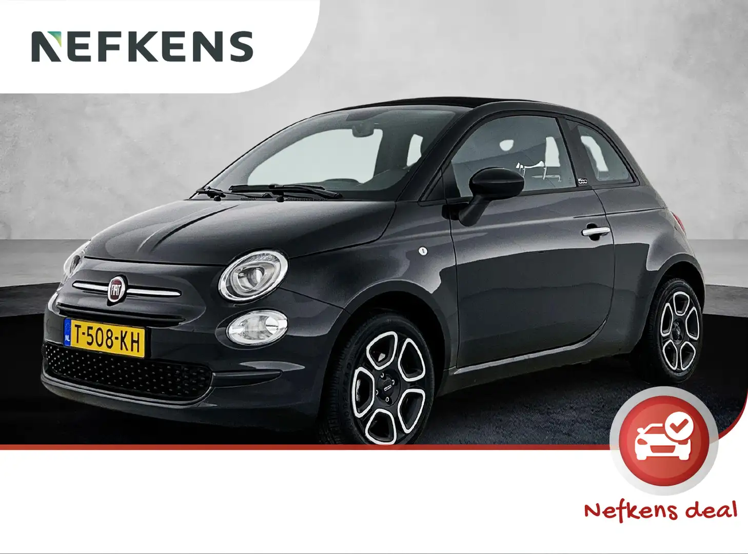 Fiat 500C 1.0 Hybrid Club Cabrio | 1ste eigenaar | Parkeerse Schwarz - 1