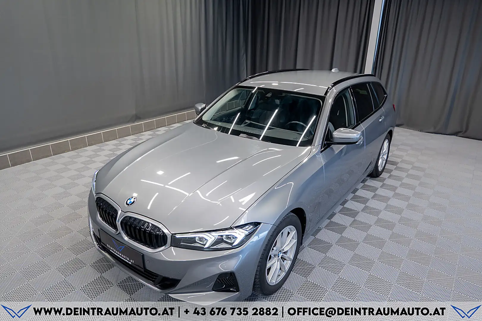 BMW 318 d 48 V Touring Aut.*1-BESITZ*AHK*FACELIFT* Grau - 2